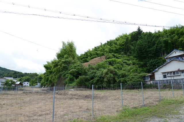 亀居城跡調査後遠景（南東から）