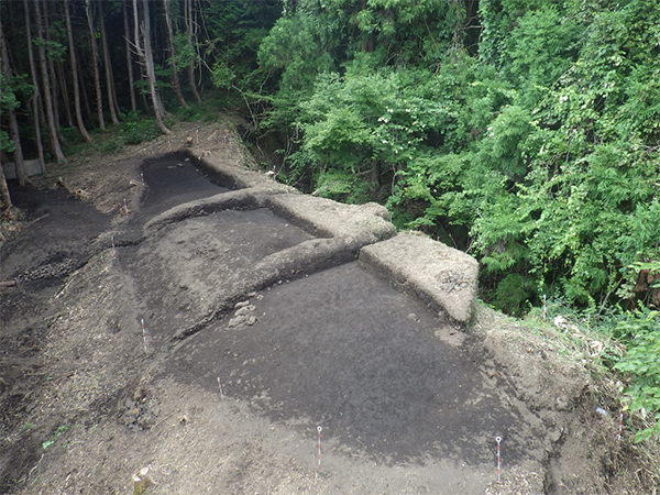 奥山製鉄遺跡表土除去後（南から）