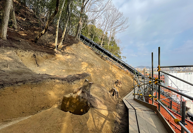 東側調査区溝状遺構（南西から）