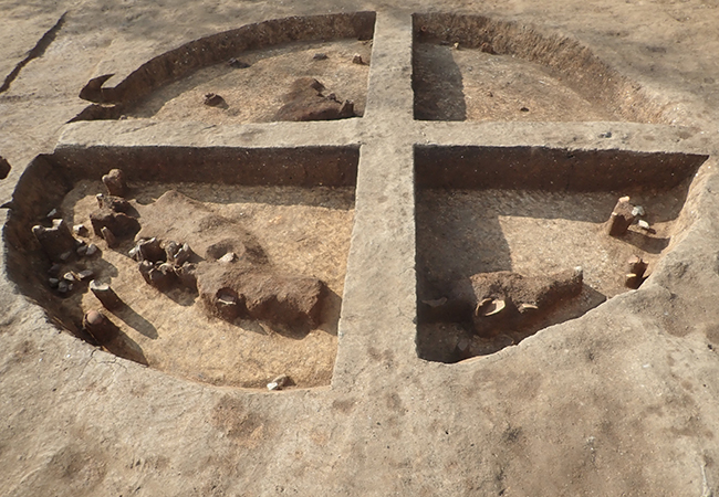 SI3遺物出土状況（北から）