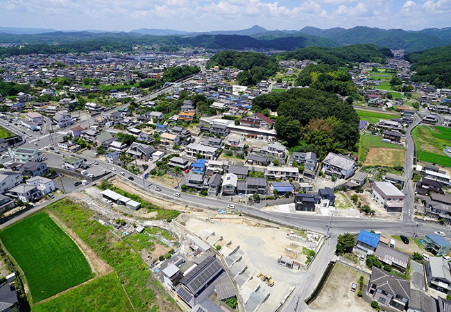 空中写真（南東から）