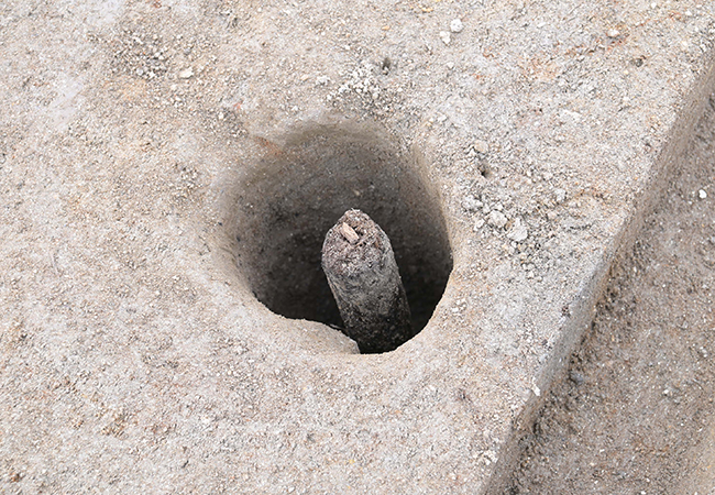 ＳＡ１　杭検出状況（北東から）